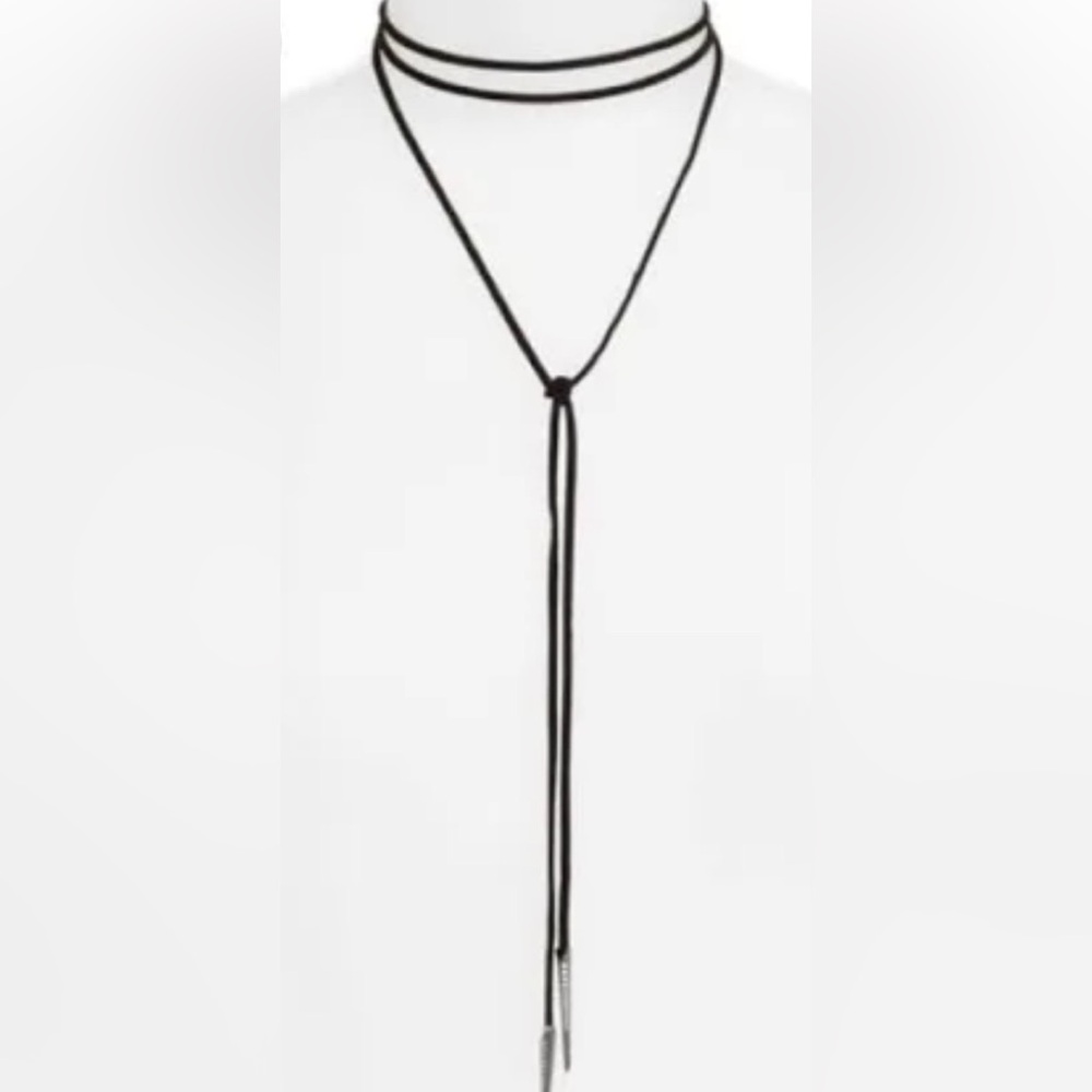 Kendra Scott Black/Gold Lariat Necklace NWT!!